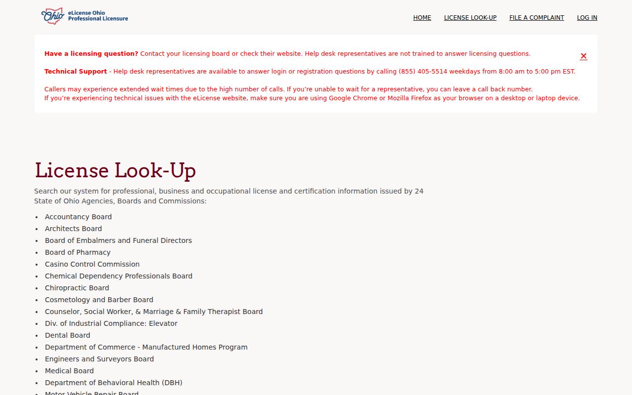 Marysville residents directory Ohio public license verification