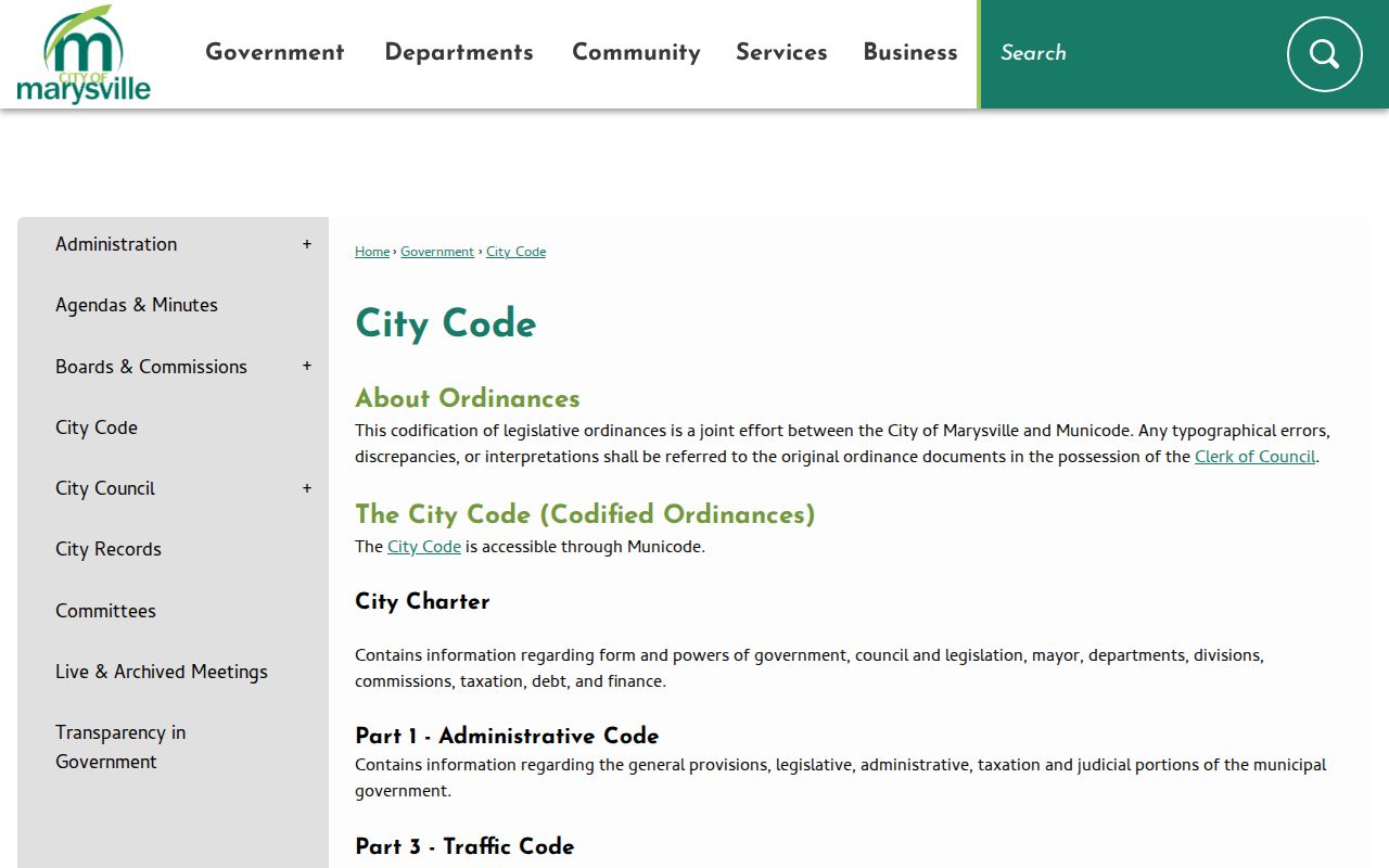 Marysville ZIP code directory city code and geographic context